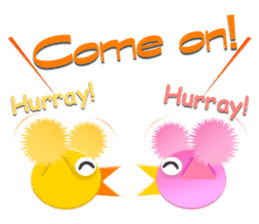 Little birds colorful stickers sticker #5888828