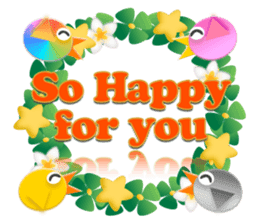 Little birds colorful stickers sticker #5888829