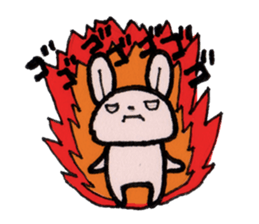 Melancholy rabbit sticker sticker #5889394