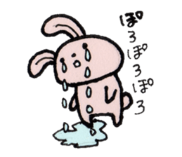 Melancholy rabbit sticker sticker #5889396