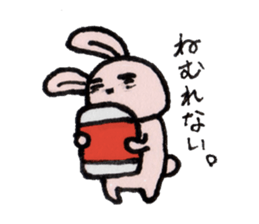 Melancholy rabbit sticker sticker #5889399