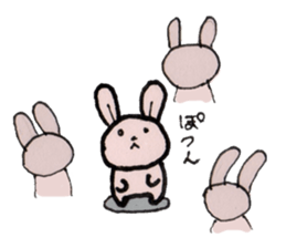 Melancholy rabbit sticker sticker #5889418