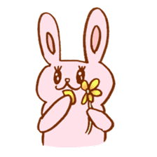 White,Yellow,and Pink Rabbits sticker #5889524