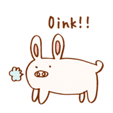 White,Yellow,and Pink Rabbits sticker #5889531
