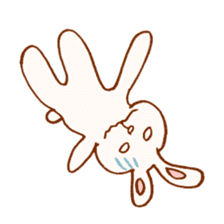 White,Yellow,and Pink Rabbits sticker #5889550