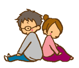 Warmly, couple sticker sticker #5890035