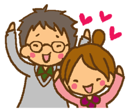 Warmly, couple sticker sticker #5890042