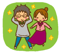 Warmly, couple sticker sticker #5890043