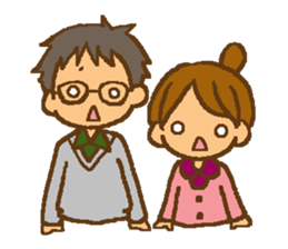 Warmly, couple sticker sticker #5890066