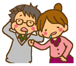 Warmly, couple sticker sticker #5890070