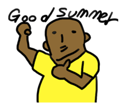 Fat man summer sticker #5890208