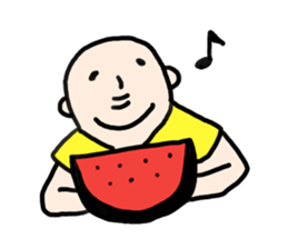 Fat man summer sticker #5890220