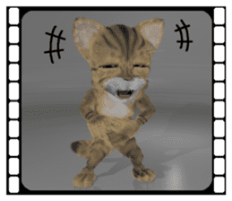 3D animal cat sticker #5890312