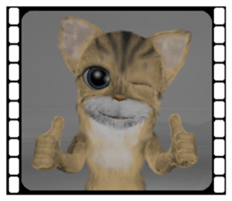 3D animal cat sticker #5890314