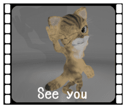 3D animal cat sticker #5890327