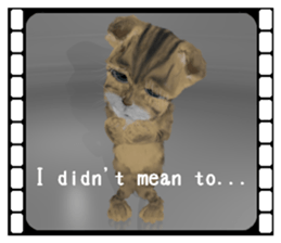 3D animal cat sticker #5890331