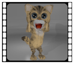 3D animal cat sticker #5890334