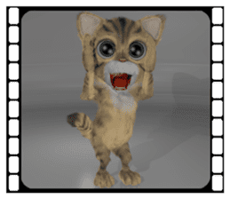 3D animal cat sticker #5890334