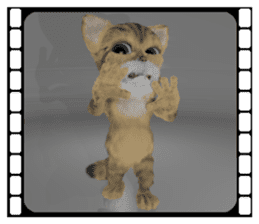 3D animal cat sticker #5890335