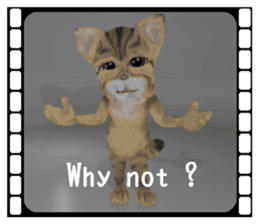 3D animal cat sticker #5890340