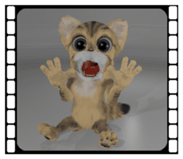 3D animal cat sticker #5890342