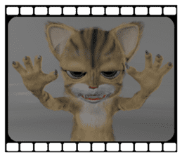 3D animal cat sticker #5890346