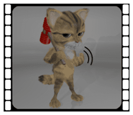 3D animal cat sticker #5890347