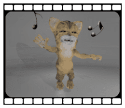 3D animal cat sticker #5890349