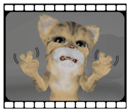 3D animal cat sticker #5890350