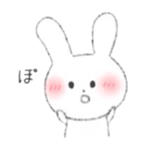 White bunny stickers sticker #5890356