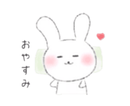 White bunny stickers sticker #5890359