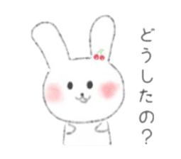 White bunny stickers sticker #5890374
