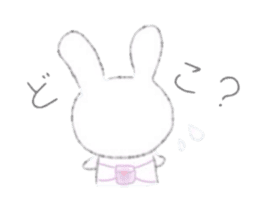 White bunny stickers sticker #5890376