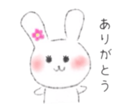 White bunny stickers sticker #5890377