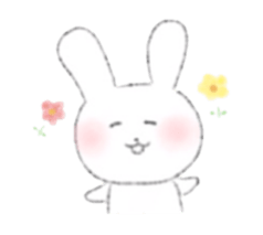 White bunny stickers sticker #5890388