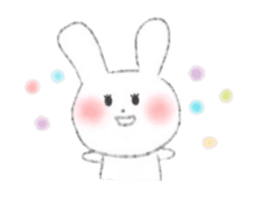 White bunny stickers sticker #5890390