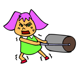 Chikuro-chan is fighting for something. sticker #5891449