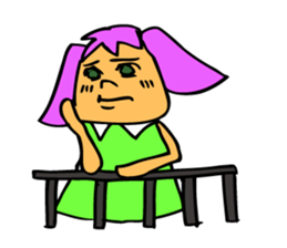 Chikuro-chan is fighting for something. sticker #5891459