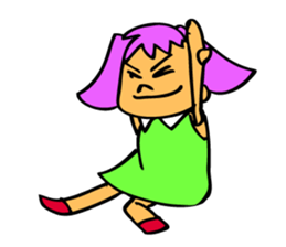 Chikuro-chan is fighting for something. sticker #5891461