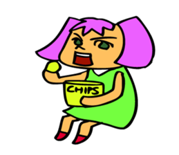 Chikuro-chan is fighting for something. sticker #5891465