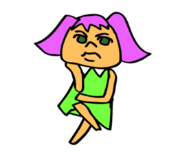 Chikuro-chan is fighting for something. sticker #5891466