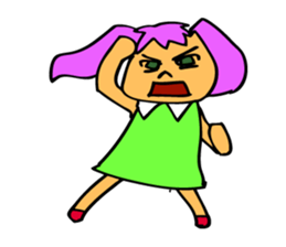 Chikuro-chan is fighting for something. sticker #5891467