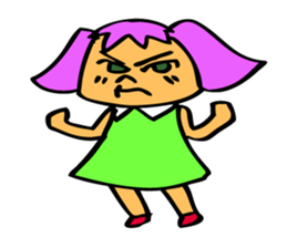 Chikuro-chan is fighting for something. sticker #5891469