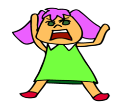 Chikuro-chan is fighting for something. sticker #5891470