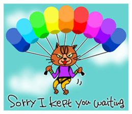 3 cats. Entry. Waiting. Leaving. sticker #5891795