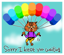 3 cats. Entry. Waiting. Leaving. sticker #5891795