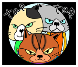 3 cats. Entry. Waiting. Leaving. sticker #5891800