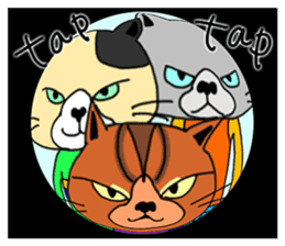 3 cats. Entry. Waiting. Leaving. sticker #5891800