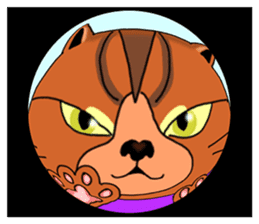 3 cats. Entry. Waiting. Leaving. sticker #5891801