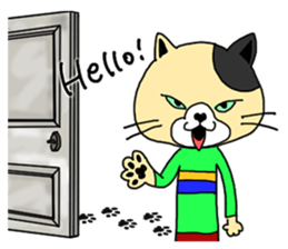 3 cats. Entry. Waiting. Leaving. sticker #5891805